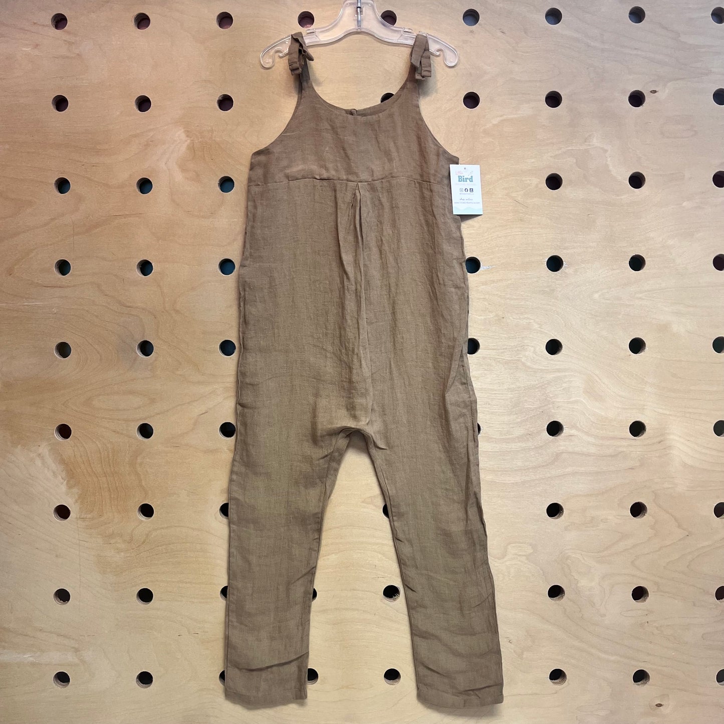 Brown Organic Linen Jumpsuit