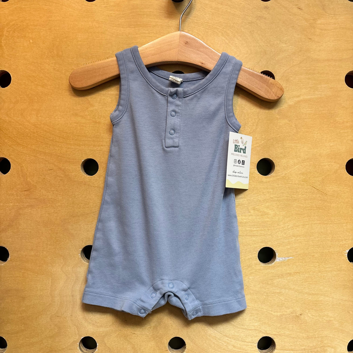 Organic Blue Romper