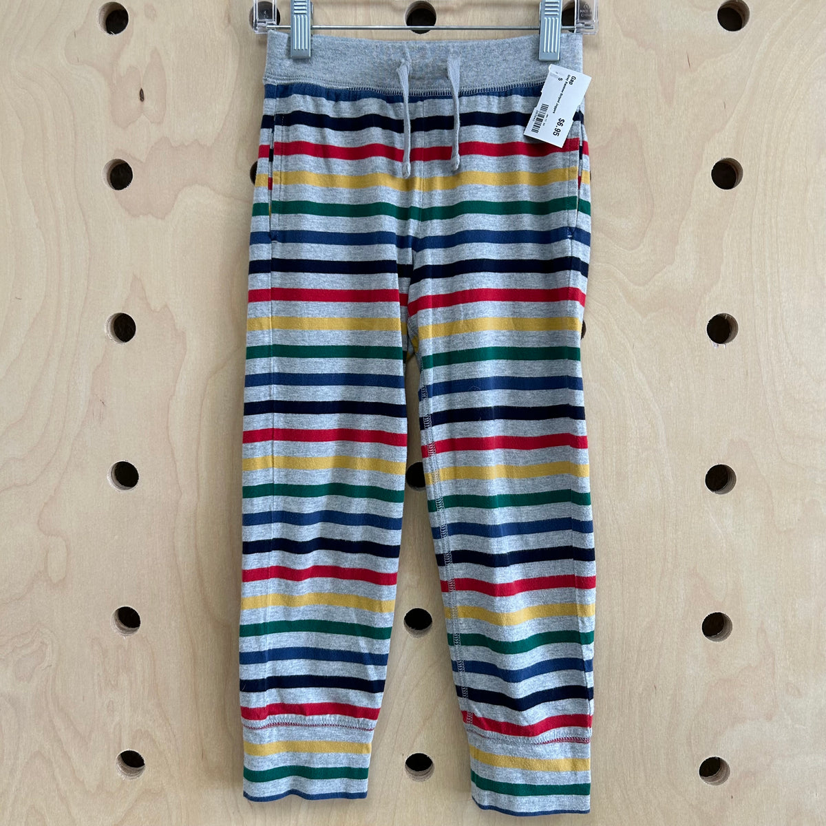 Grey Rainbow Striped Joggers