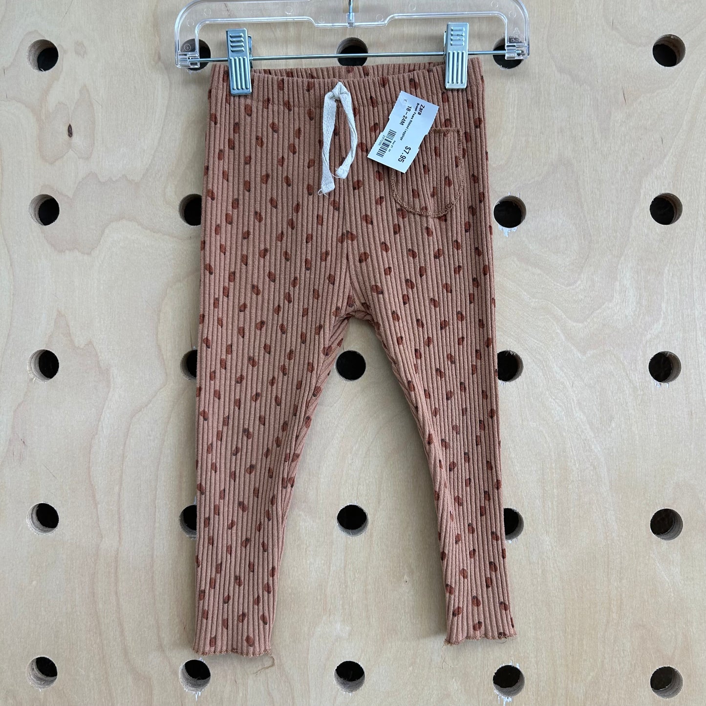 Brown Pears Ribbed Leggings