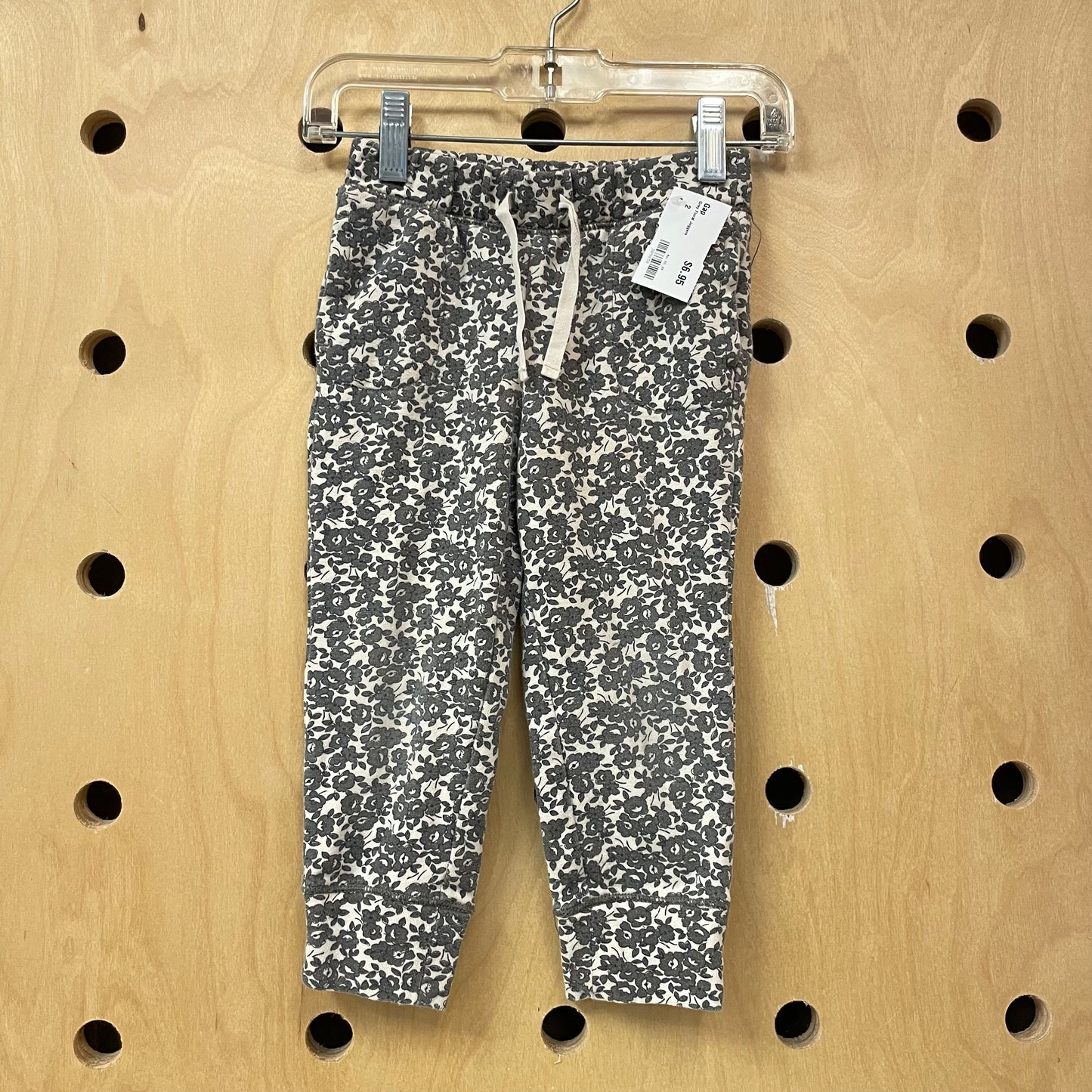 Grey Floral Joggers