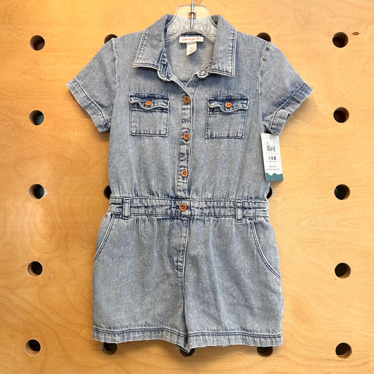 Lightwash Denim Button Romper