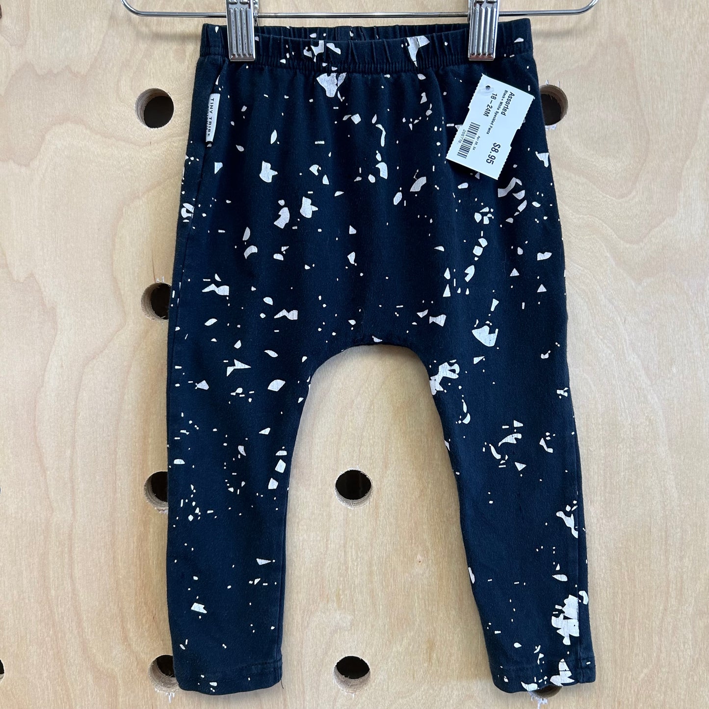 Black+White Speckled Pants