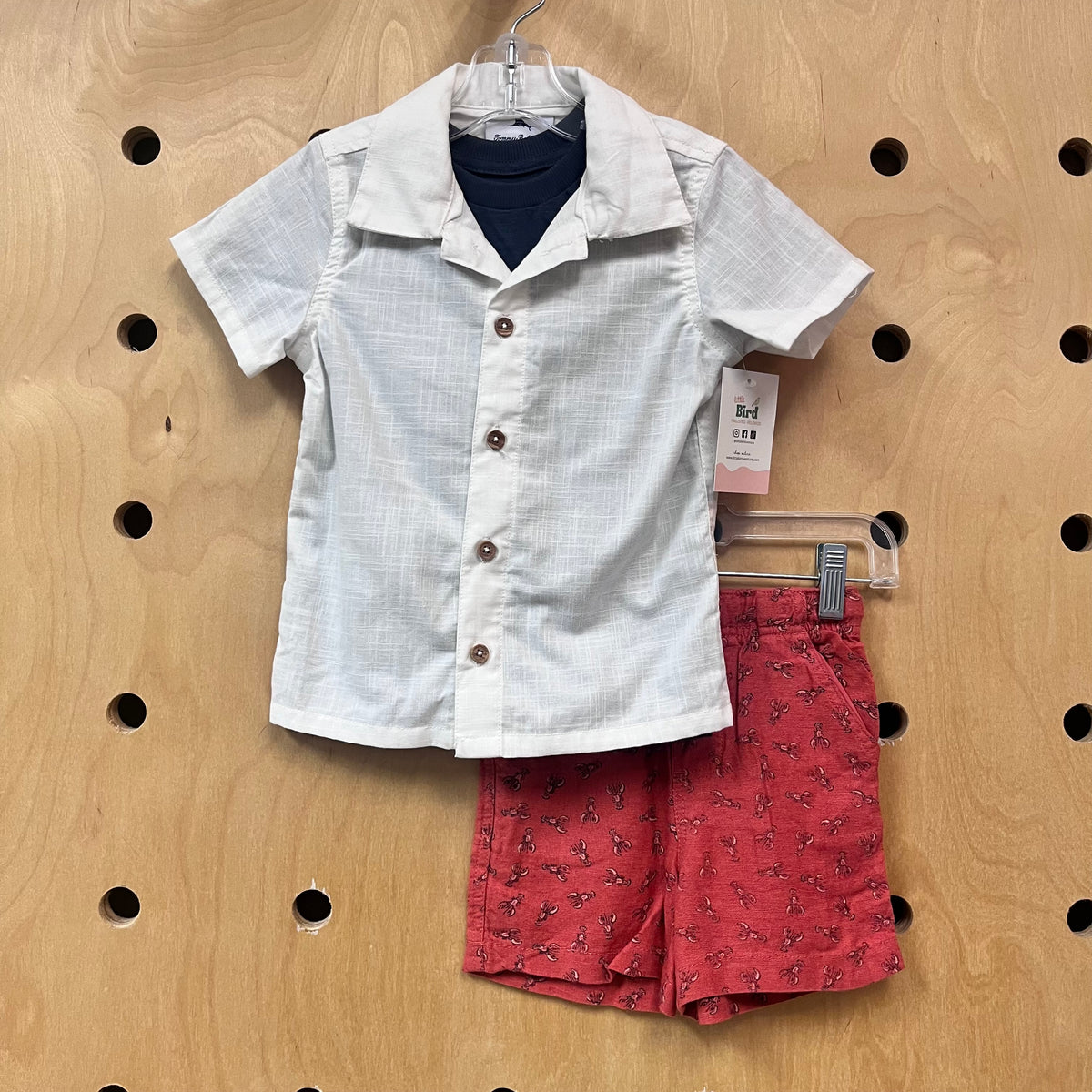 Linen Blend Shirt & Lobster Shorts NEW!
