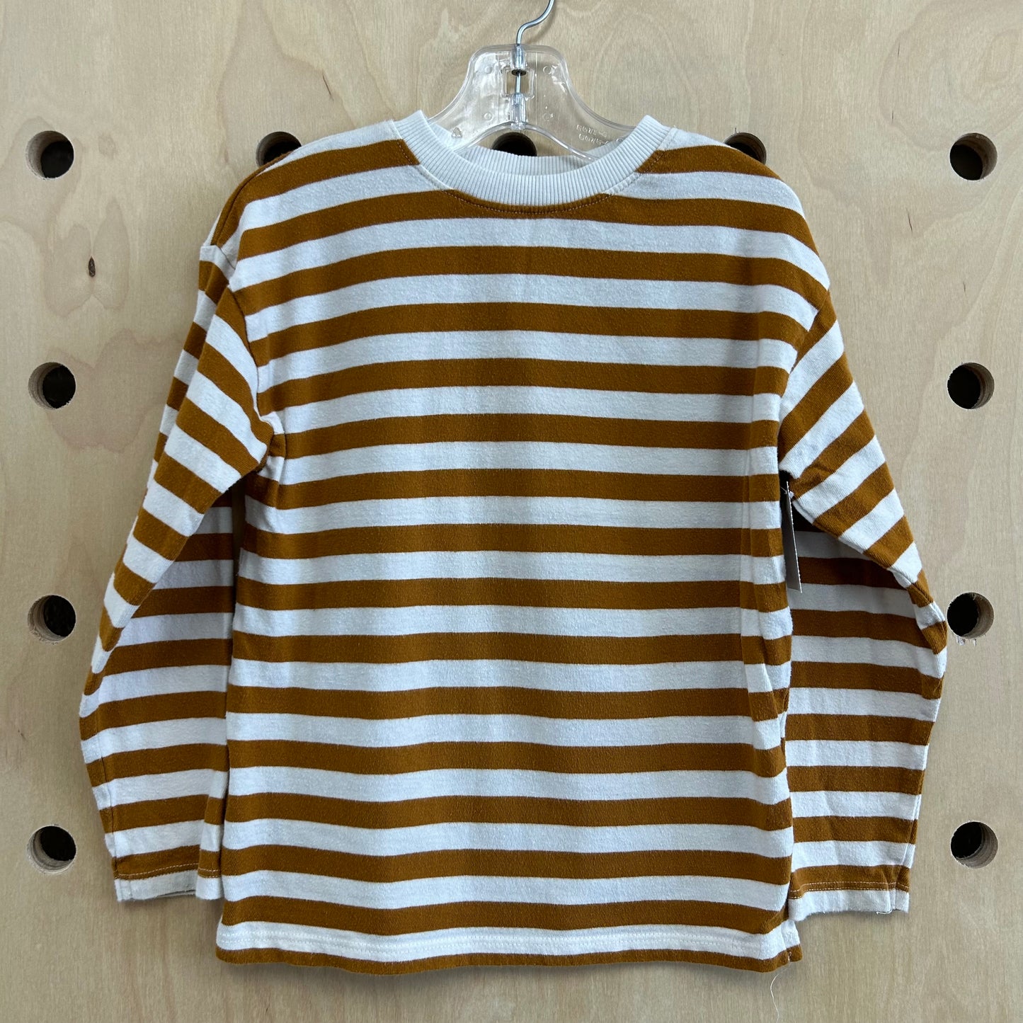 Brown & White Striped Long Sleeve