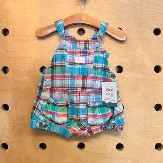 Osh Kosh Blue Plaid Bubble Shortalls