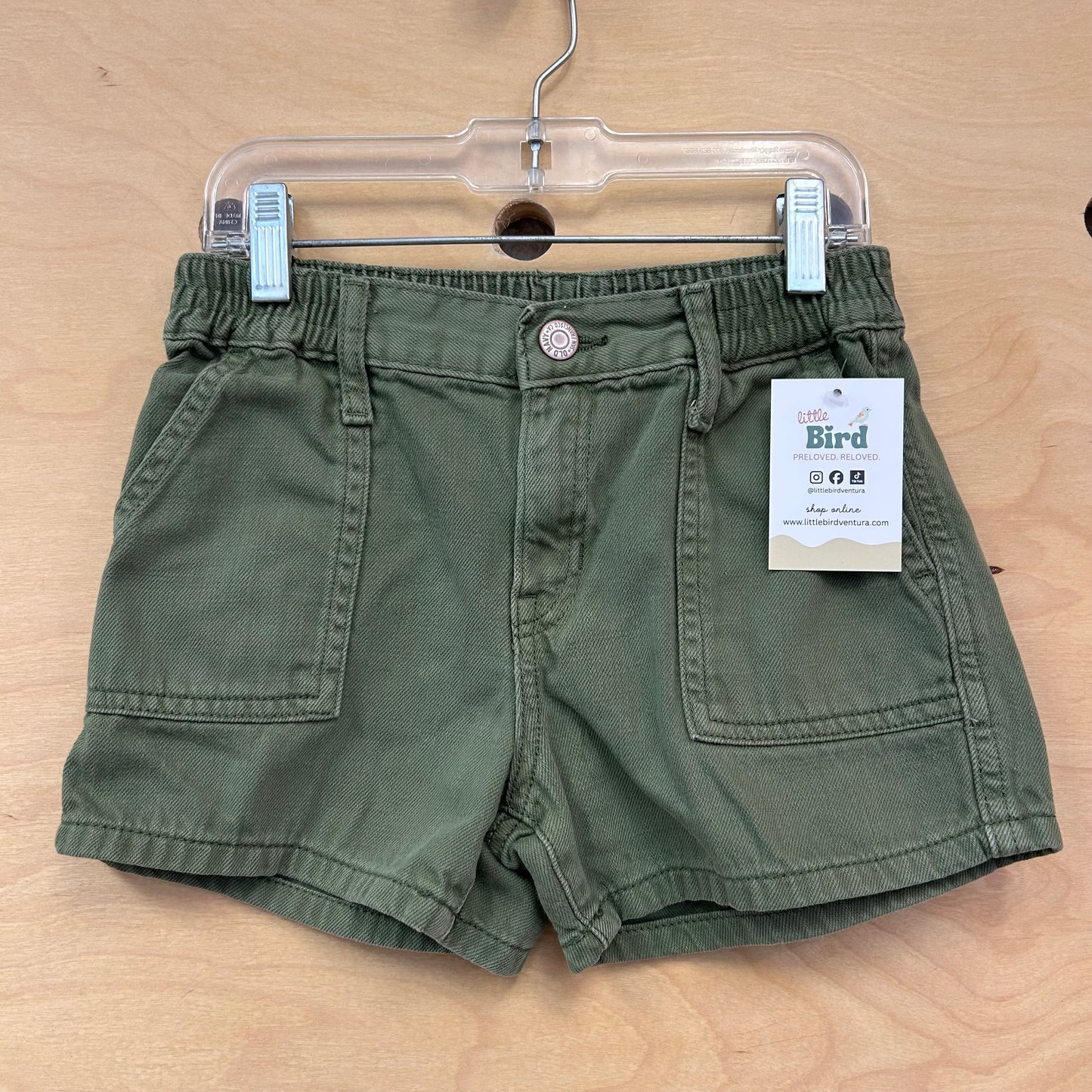 Olive Denim Shorts