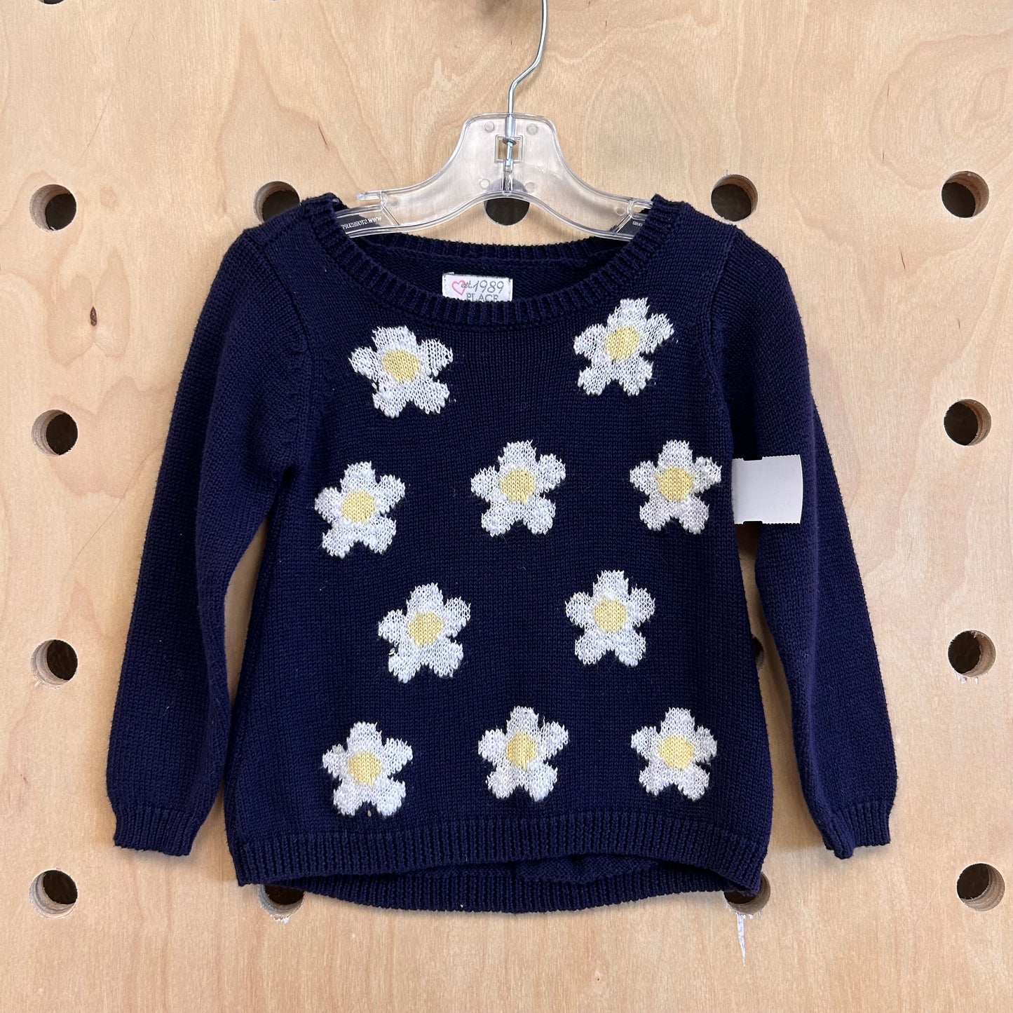 Navy Daisies Sweater