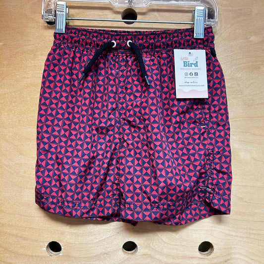 Red & Navy Swim Trunks