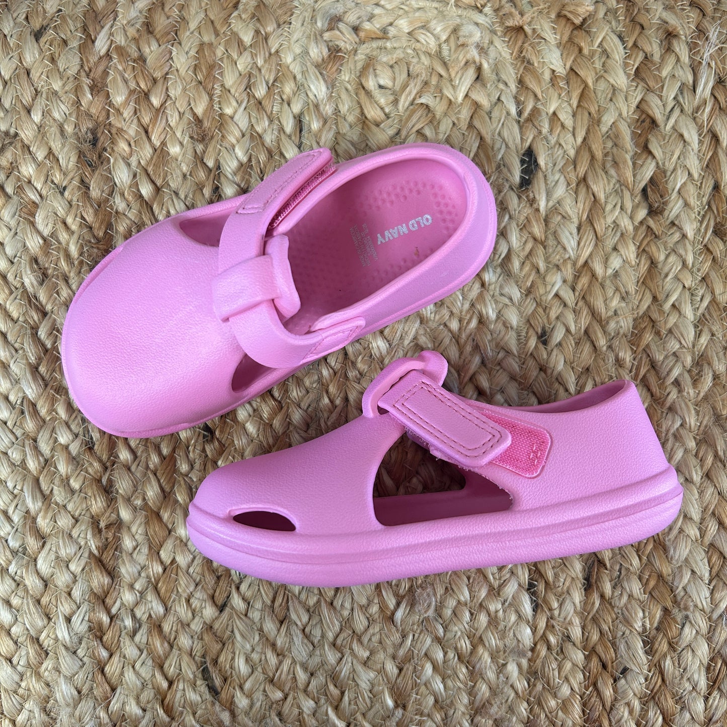 Pink Foam Velcro Slip-Ons