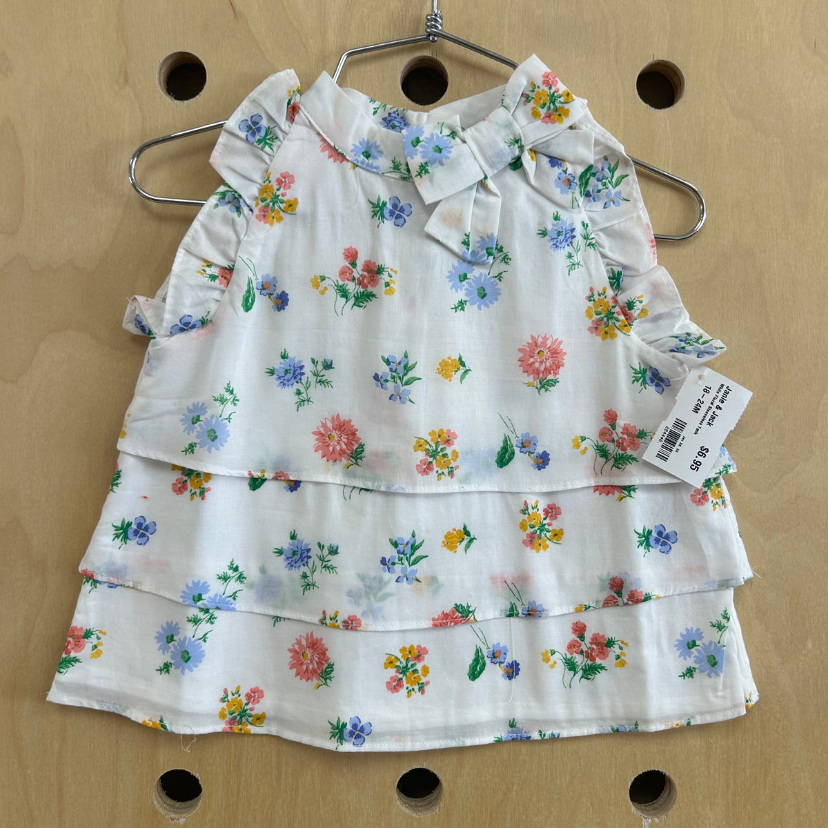 White Floral Sleeveless Tank