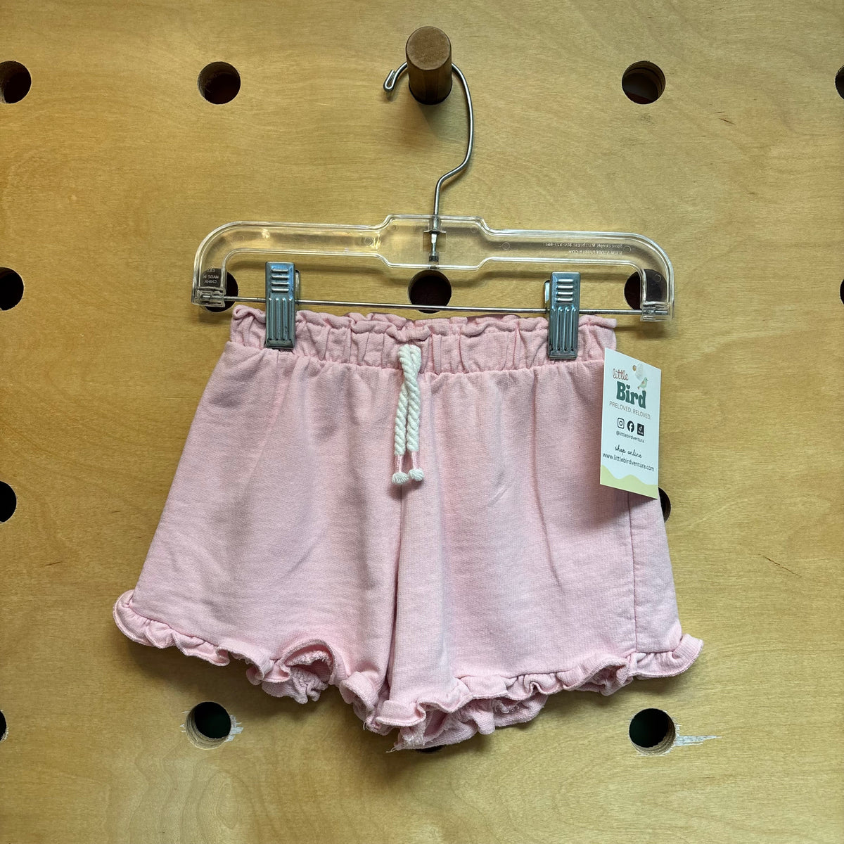 Pink Ruffle Pull On Shorts