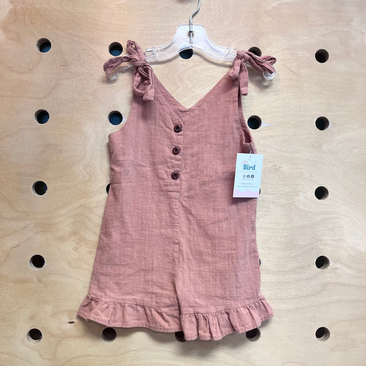 Brown Cotton Tank Romper