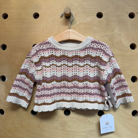 Pink/Purple Open Knit Sweater NEW!