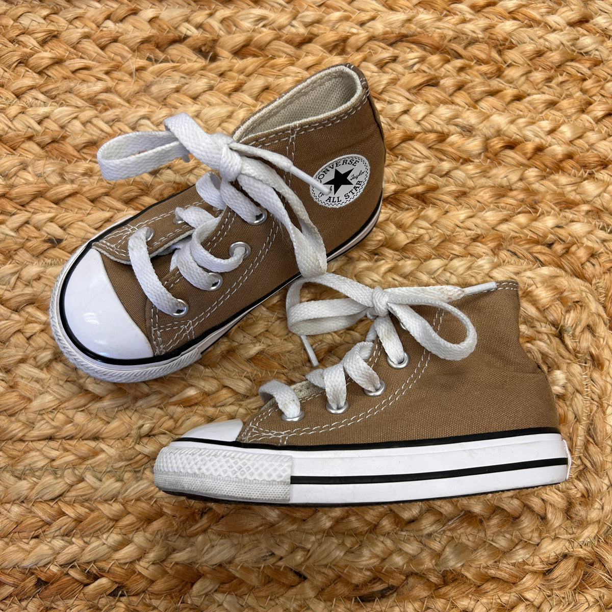 Tan All Star Hi Top Sneakers