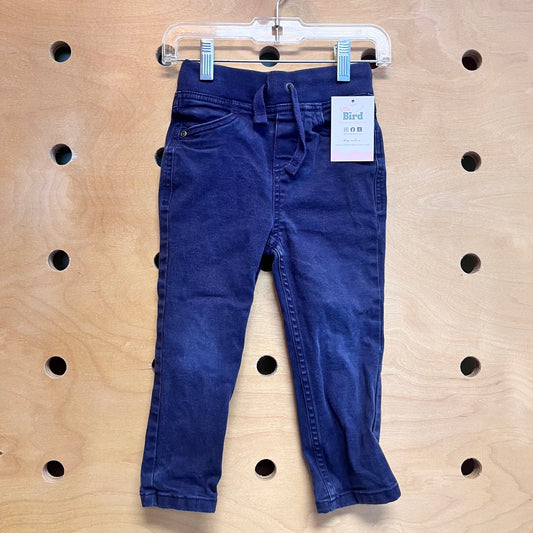 Relaxed Drawstring Blue Denim