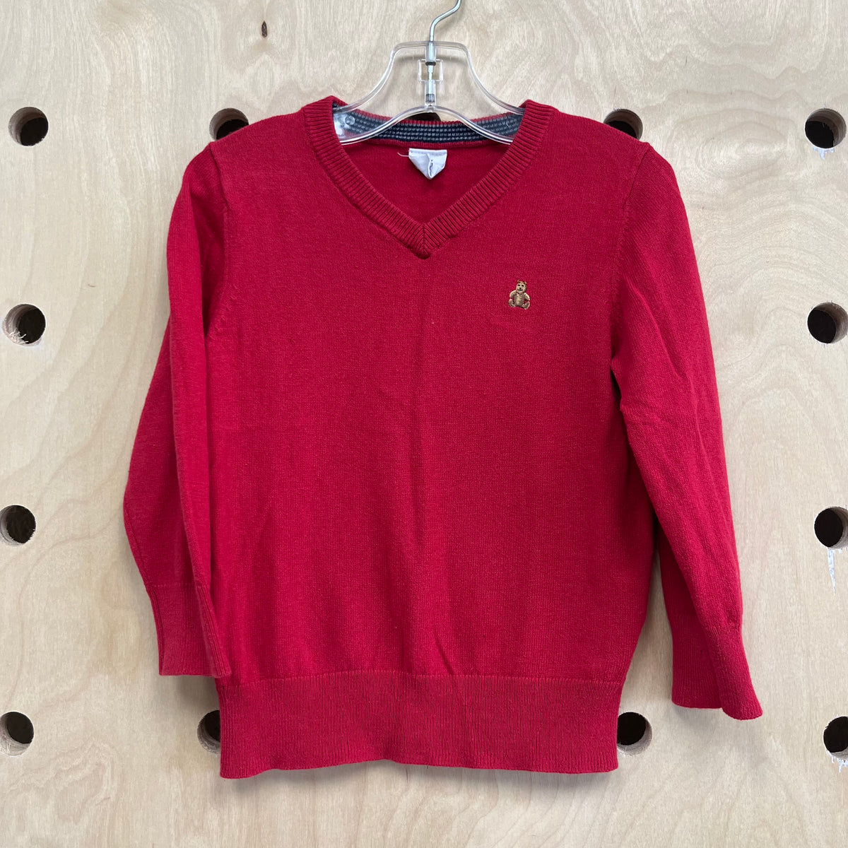 Red V-Neck Sweater