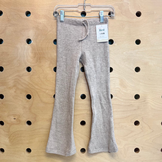 Beige Soft Knit Flare Leggings