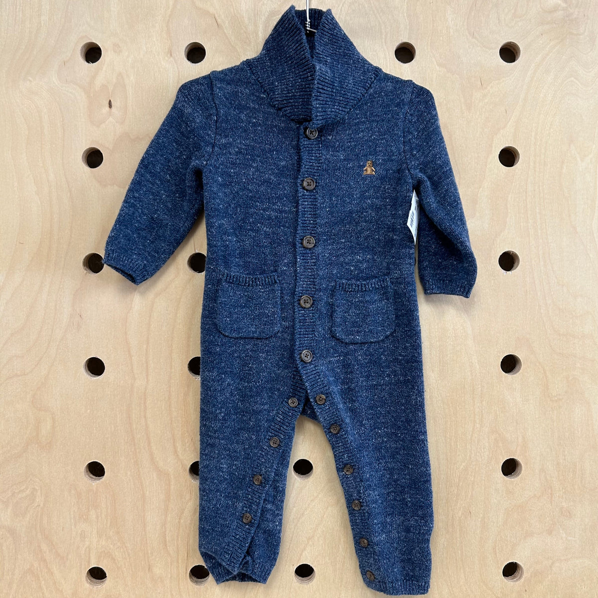 Blue Knit Romper