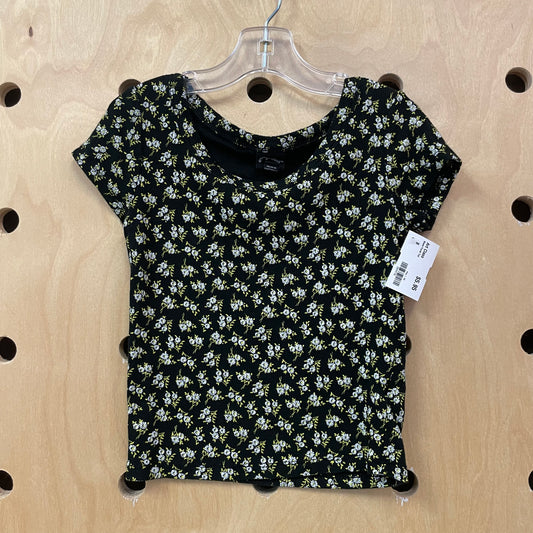 Black Floral Top