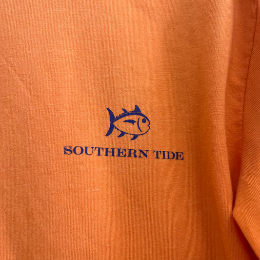 Orange Southern Tide Long Sleeve Tee