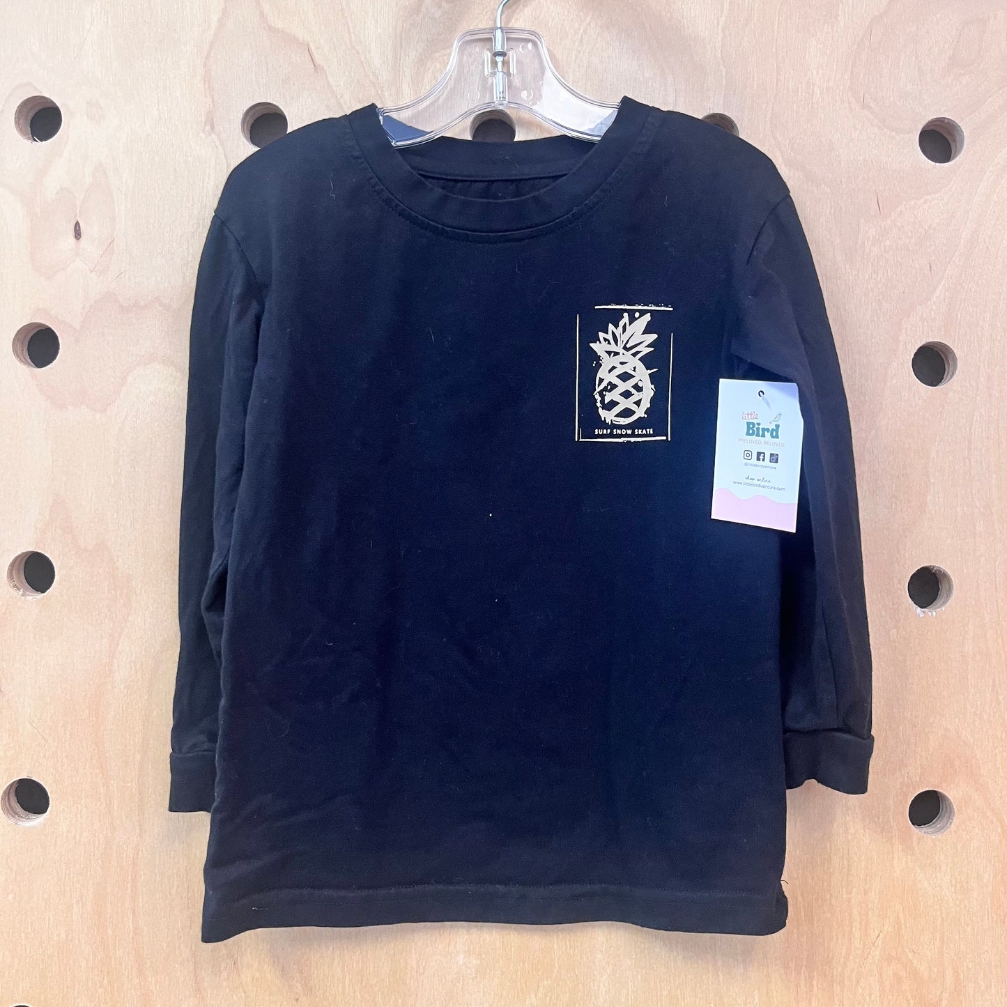 Black Pineapple Cotton LS