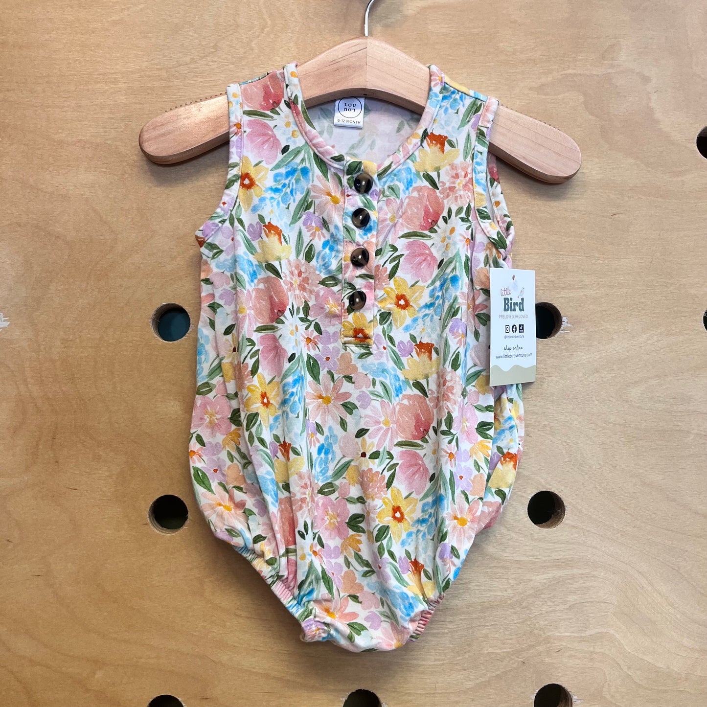Floral Button Bamboo Romper