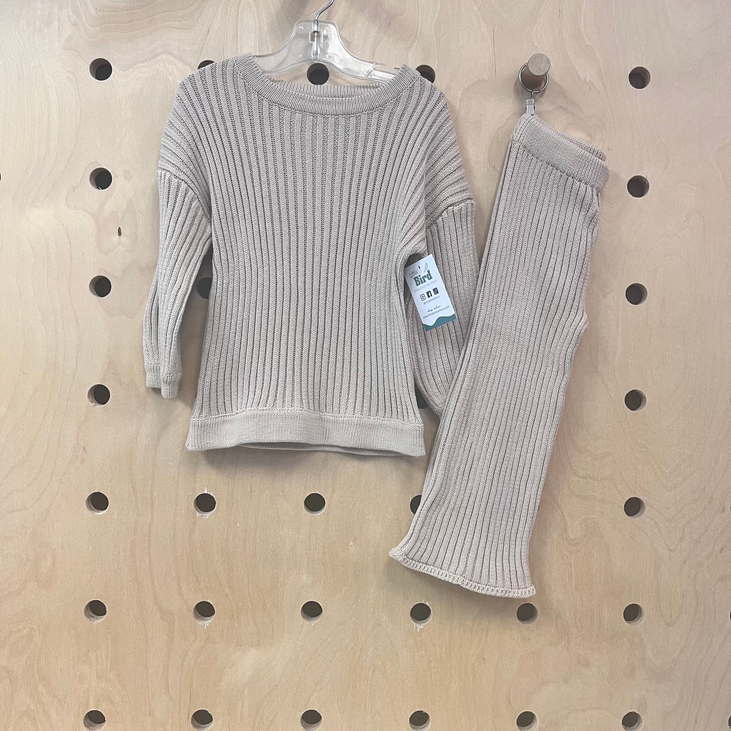 Beige Knit Wide Ribbed Outfit NEW!