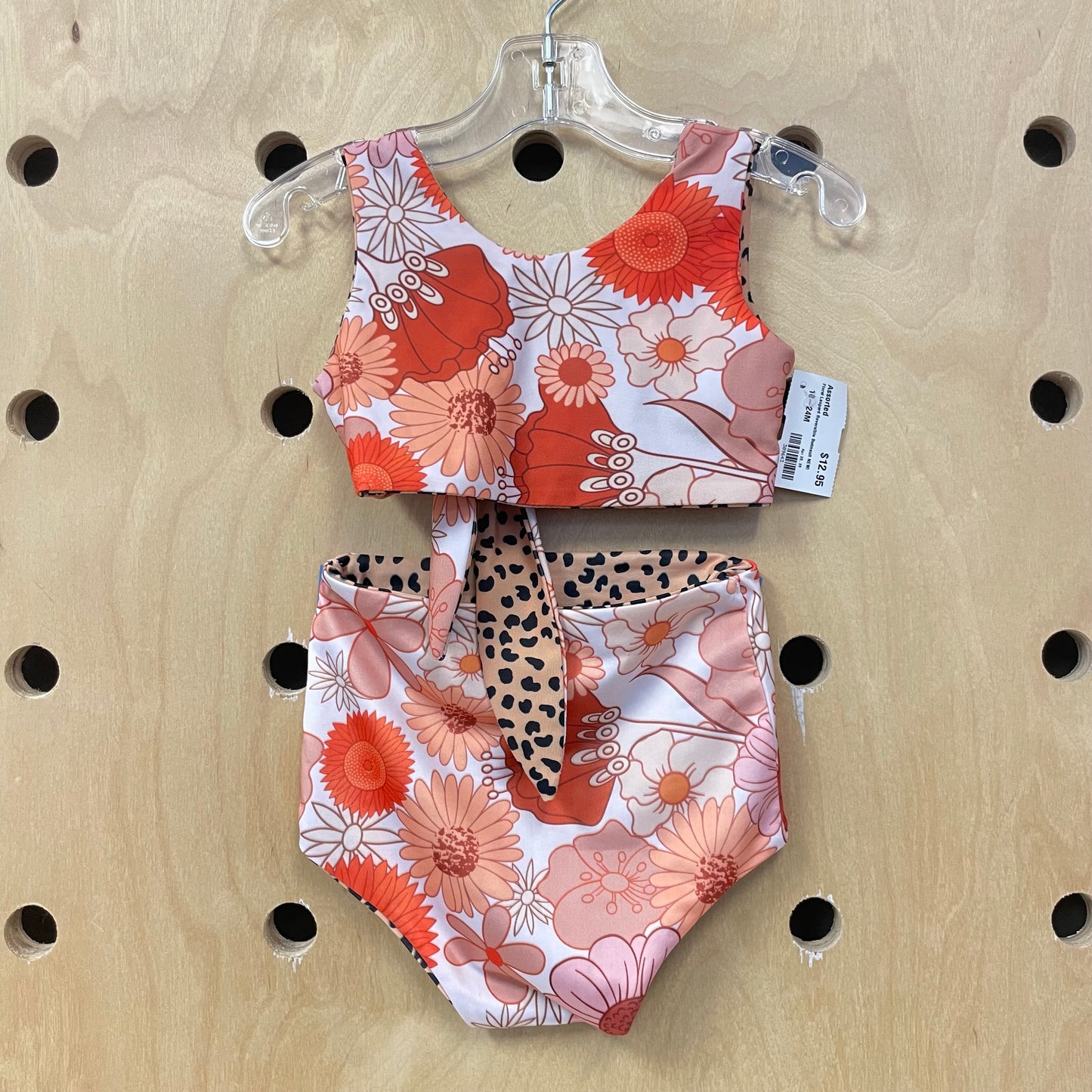 Floral Leopard Reversible Swimsuit NEW!