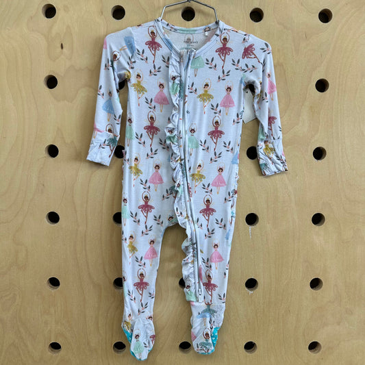 Blue Ballerina Bamboo Zippy