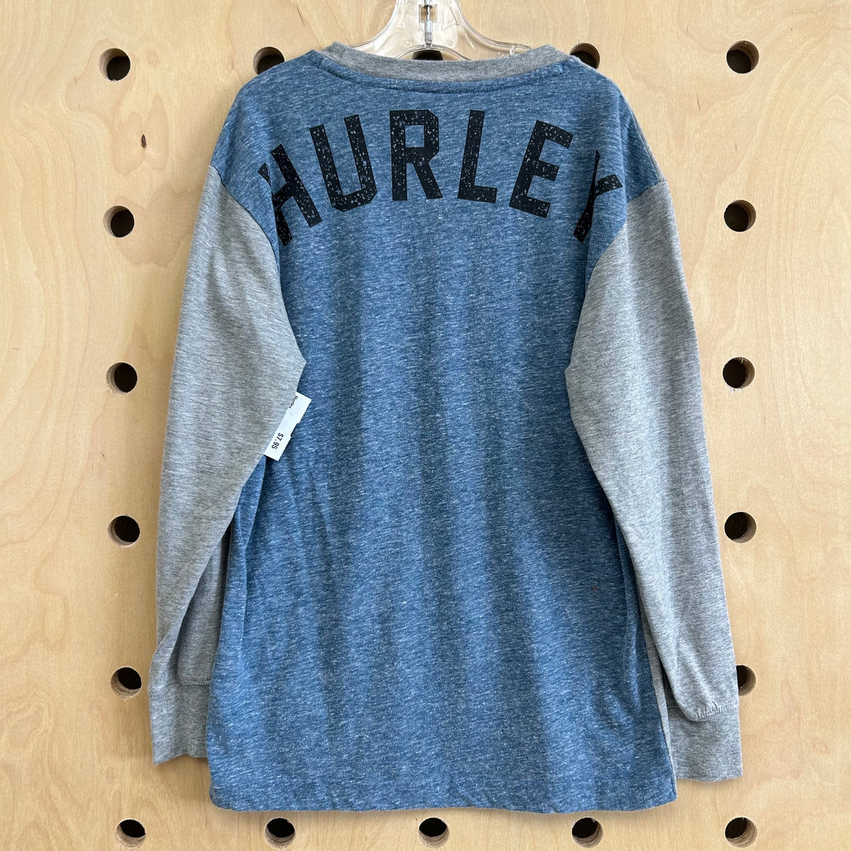Grey & Blue Heathered LS Tee
