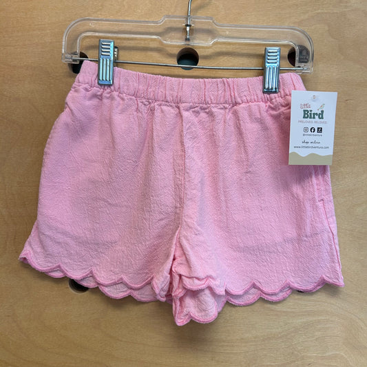 Pink Lettuce Hem Shorts