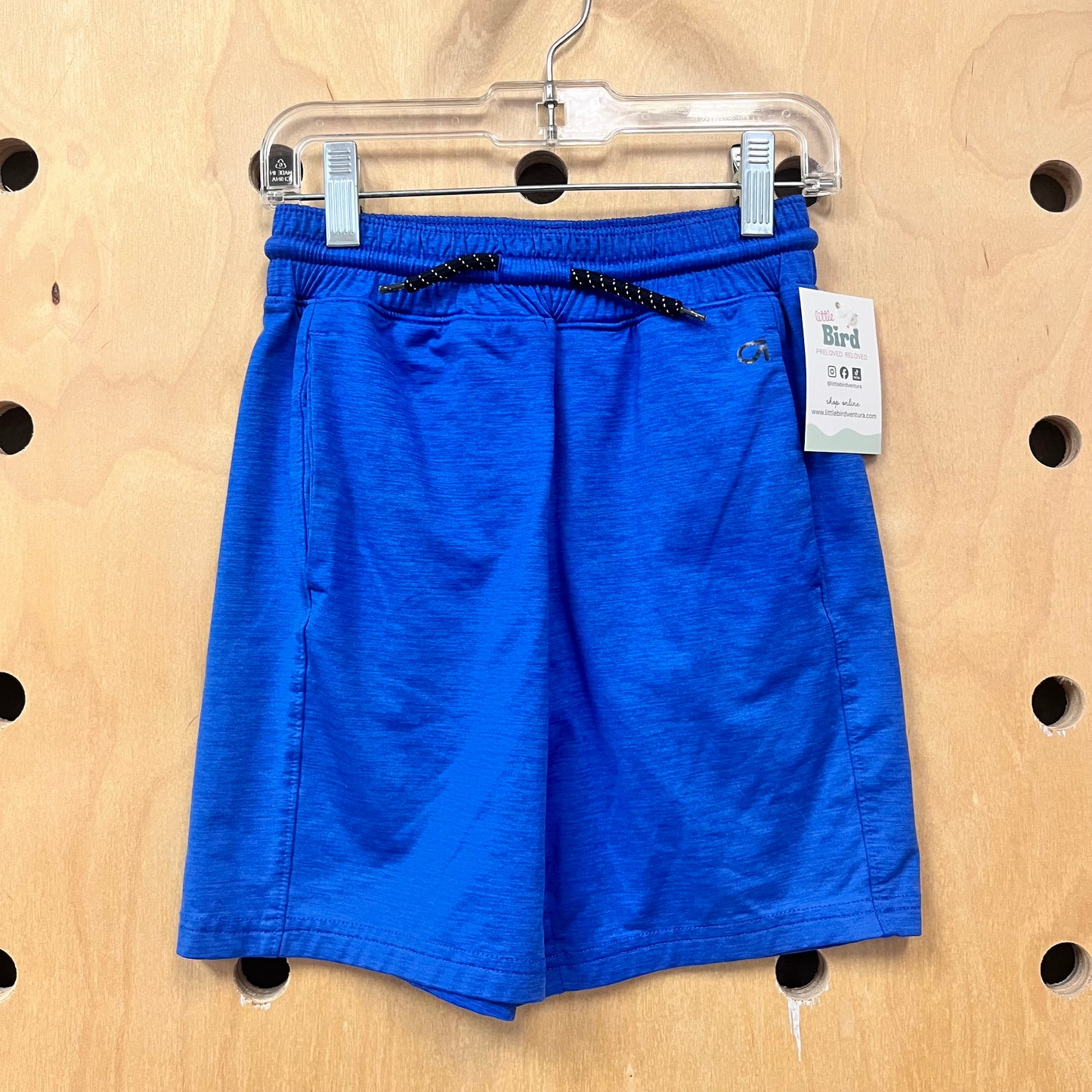 Blue Drawstring Active Shorts