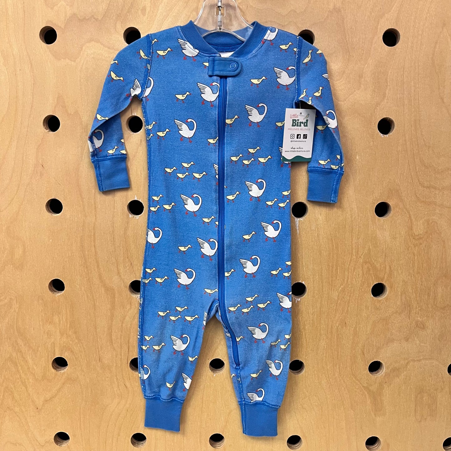Organic Blue Swans Zippy