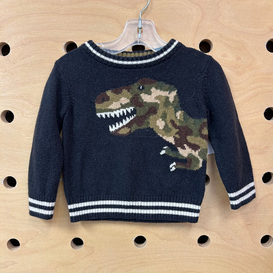 Grey/Camo Dino LS Sweater