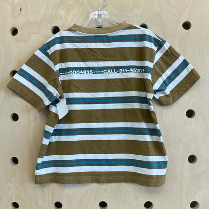 Brown Striped Emoji Tee