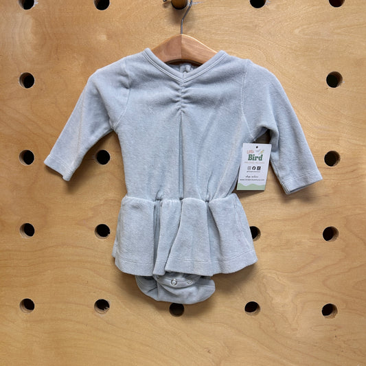 Organic Blue Velour Romper
