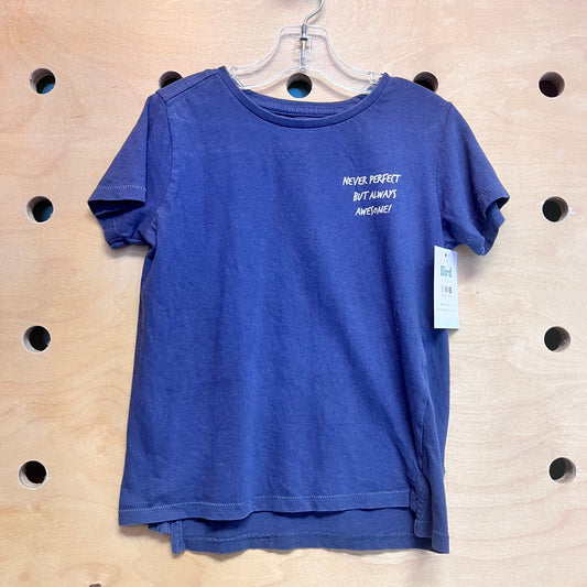 Blue 'Never Perfect' Tee