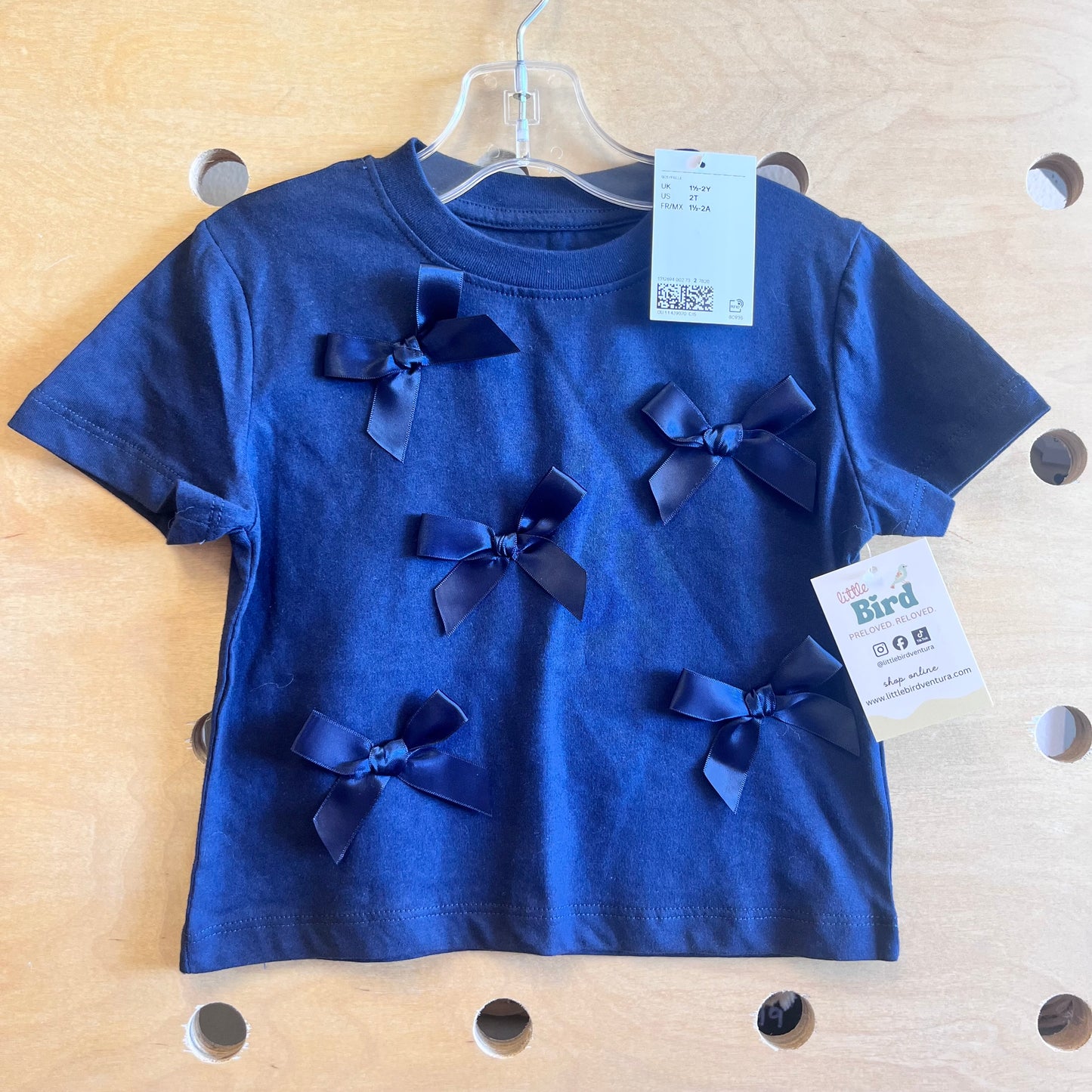 Navy Bow Tee NEW!!