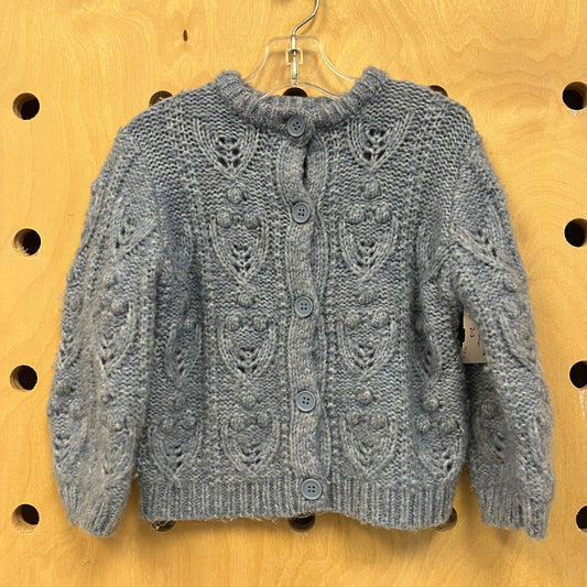 Blue Loose Knit Cardigan