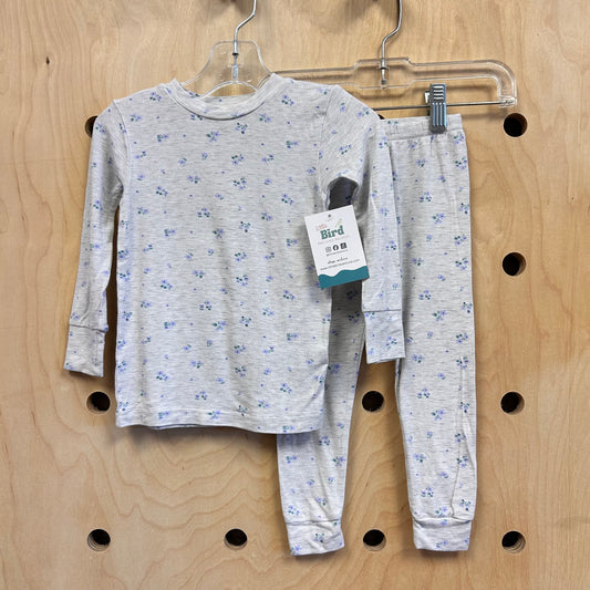 Grey/Blue Floral Pajamas