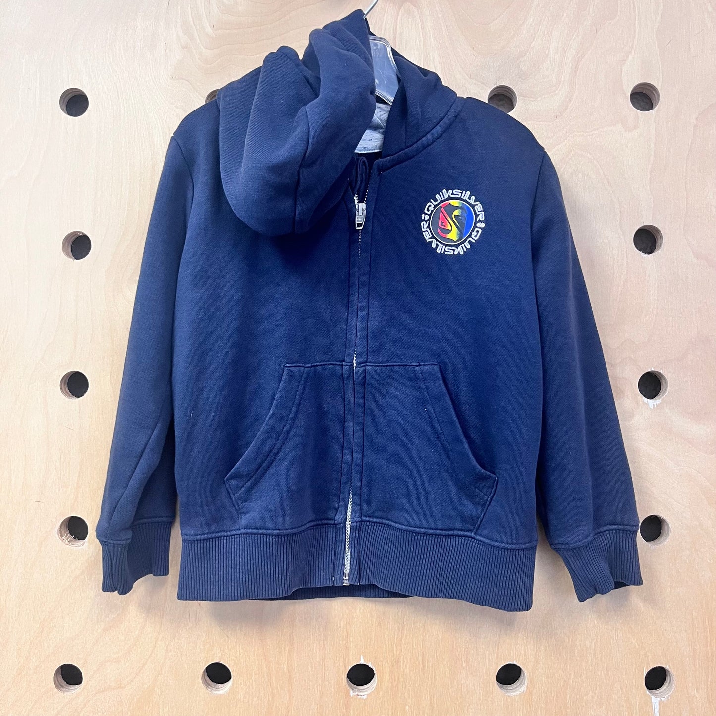 Blue Logo Zip Hoodie