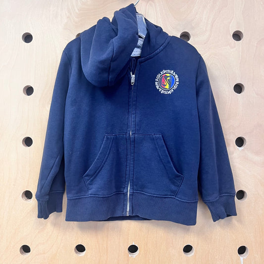 Blue Logo Zip Hoodie