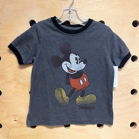 Grey Mickey Ringer Tee
