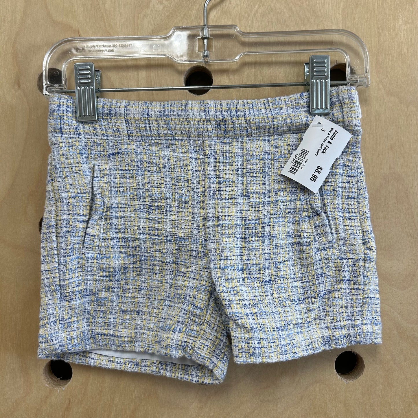 Blue & Yellow Twill Shorts