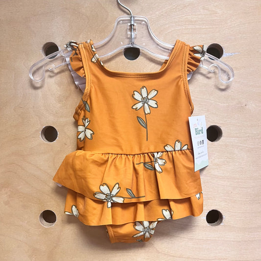 Mustard Floral Swimsuit NEW!