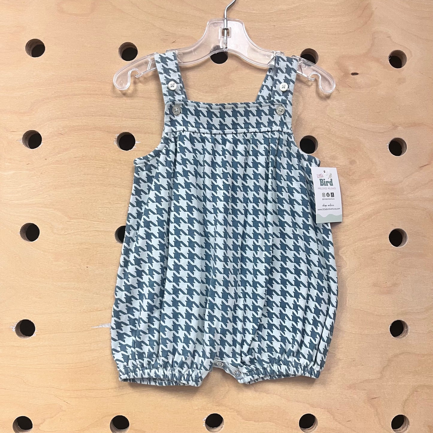 Organic Blue Houndstooth Romper NEW!