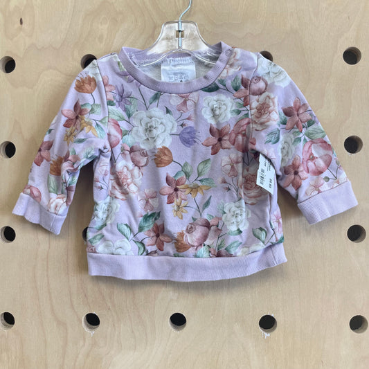 Lavender Floral Pullover