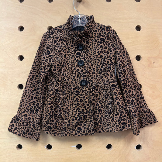 Animal Print Cord Jacket
