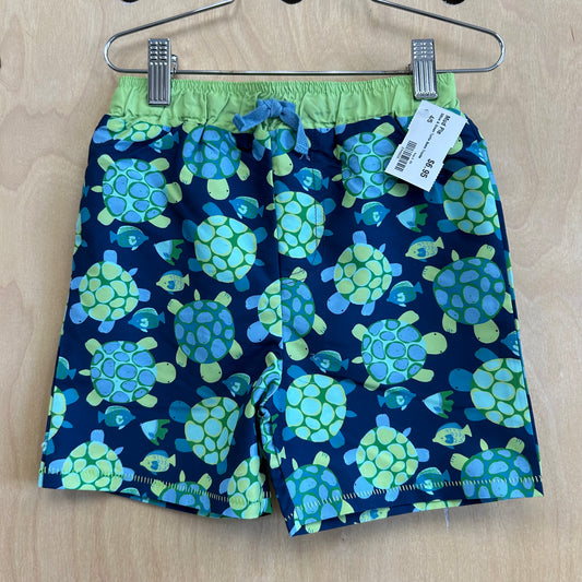 Blue & Green Turtle Swim Trunks